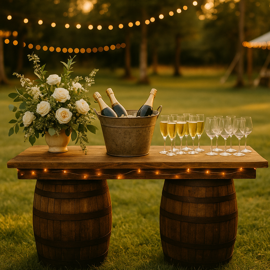 Rustic Barrel Bar for Hire