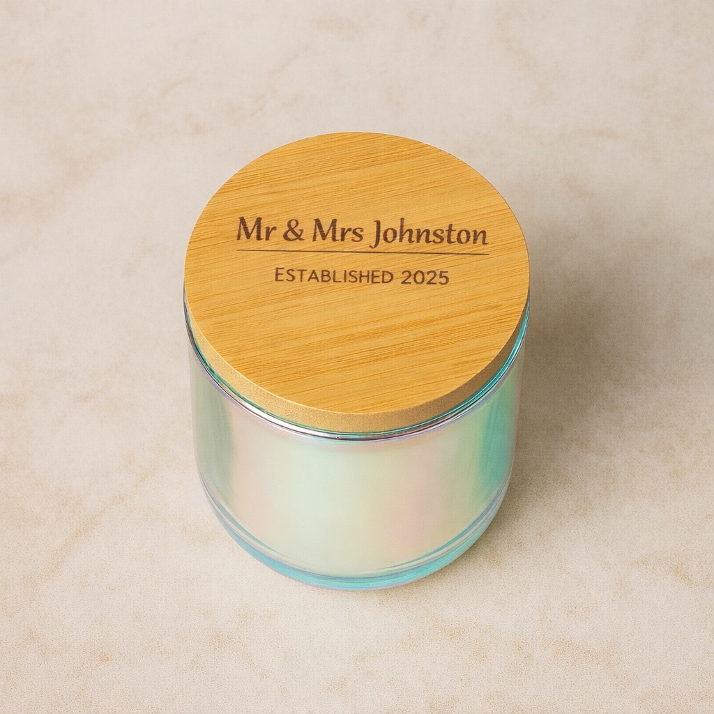 Personalised Engraved Soy Candle – 14oz Keepsake