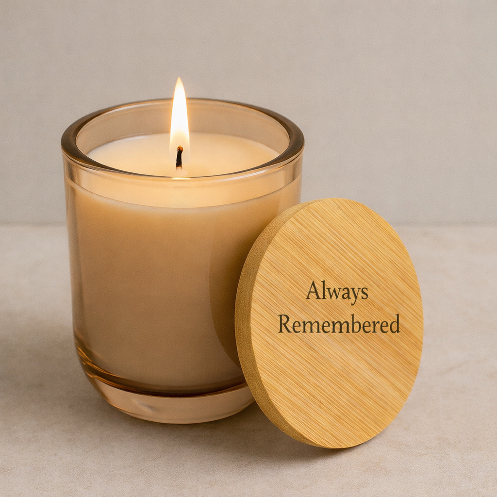 Personalised Engraved Soy Candle – 14oz Keepsake